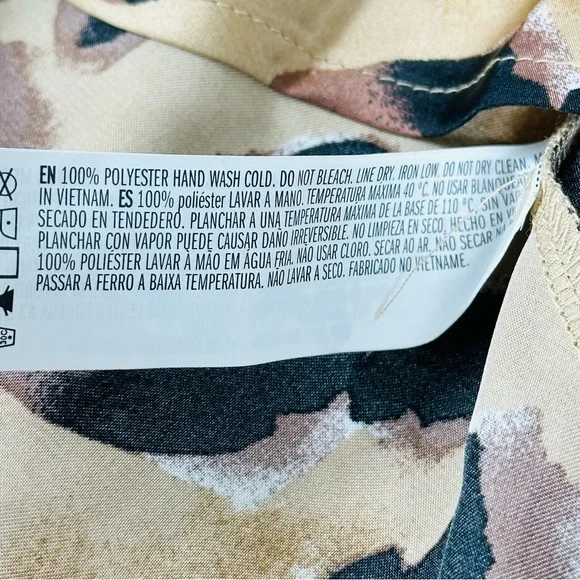 FOREVER 21 Dress ANIMAL PRINT dress PARTY DRESS slip dress flouncy tan black S - Picture 5 of 9